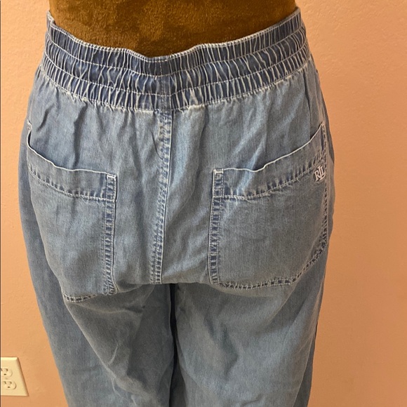 LAUREN Casual Blue Drawstring Pants - Picture 4 of 12